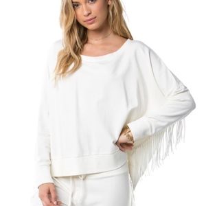 Fringe Sleeve Sweatshirt
